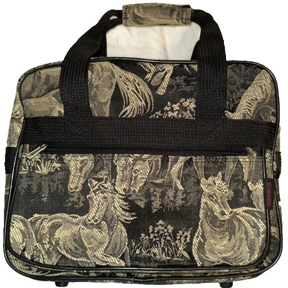 2 Pcs Set Protocol Equine Horse Tapestry Travel Luggage Shoulder And Tote Bag - Picture 8 of 11